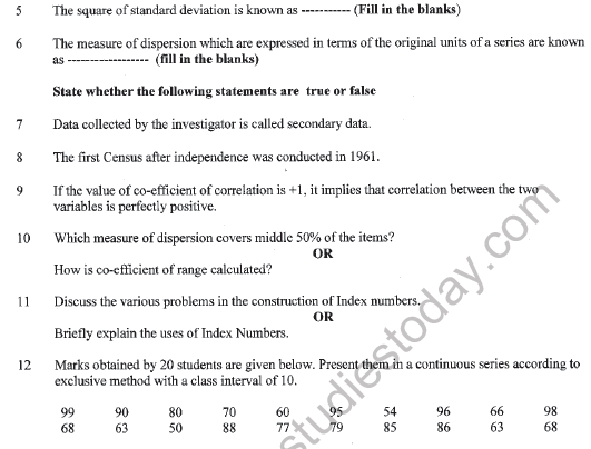 CBSE Class 11 Economics Sample Paper Set 3 Solved